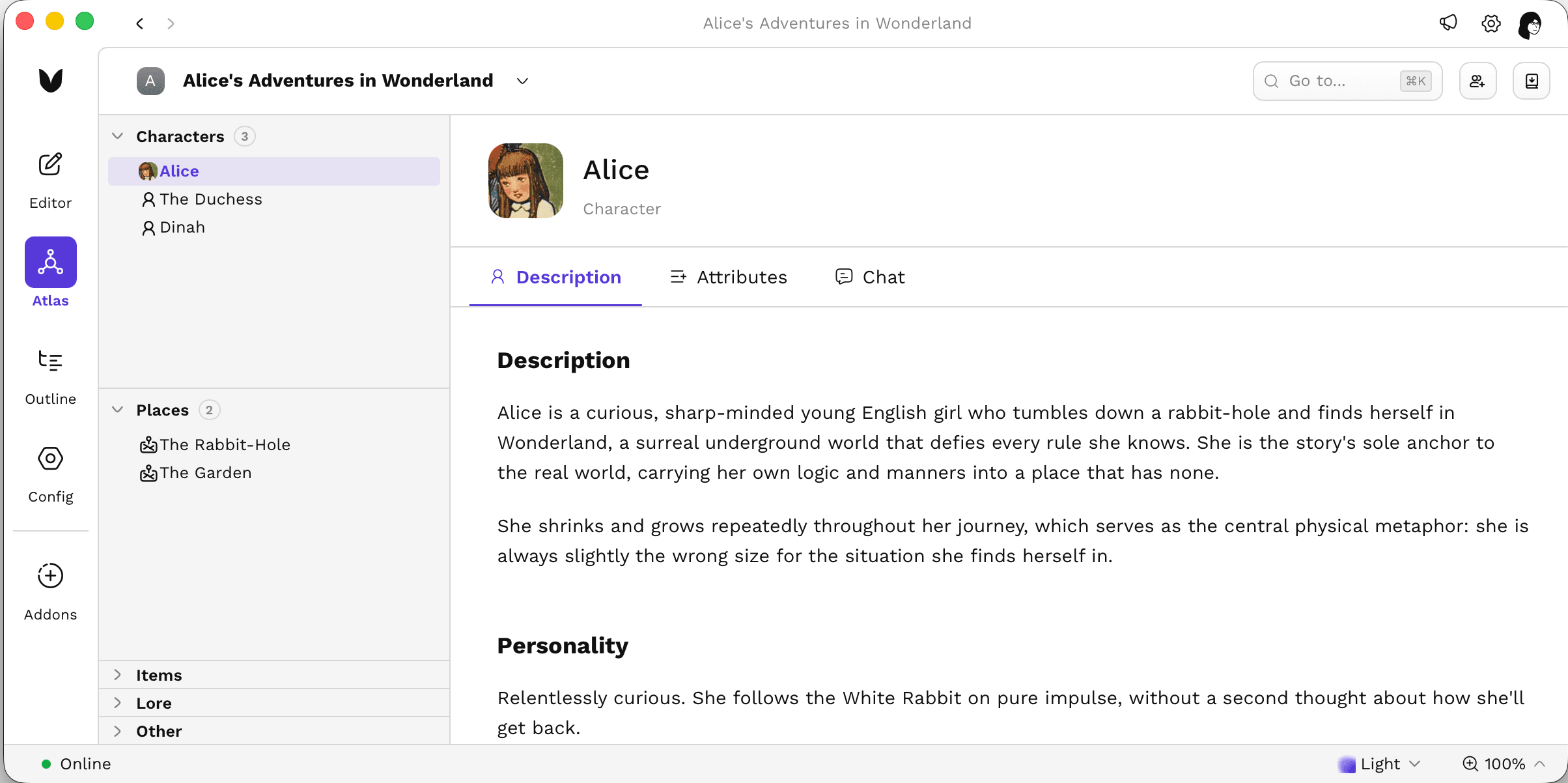 Mana application screenshot